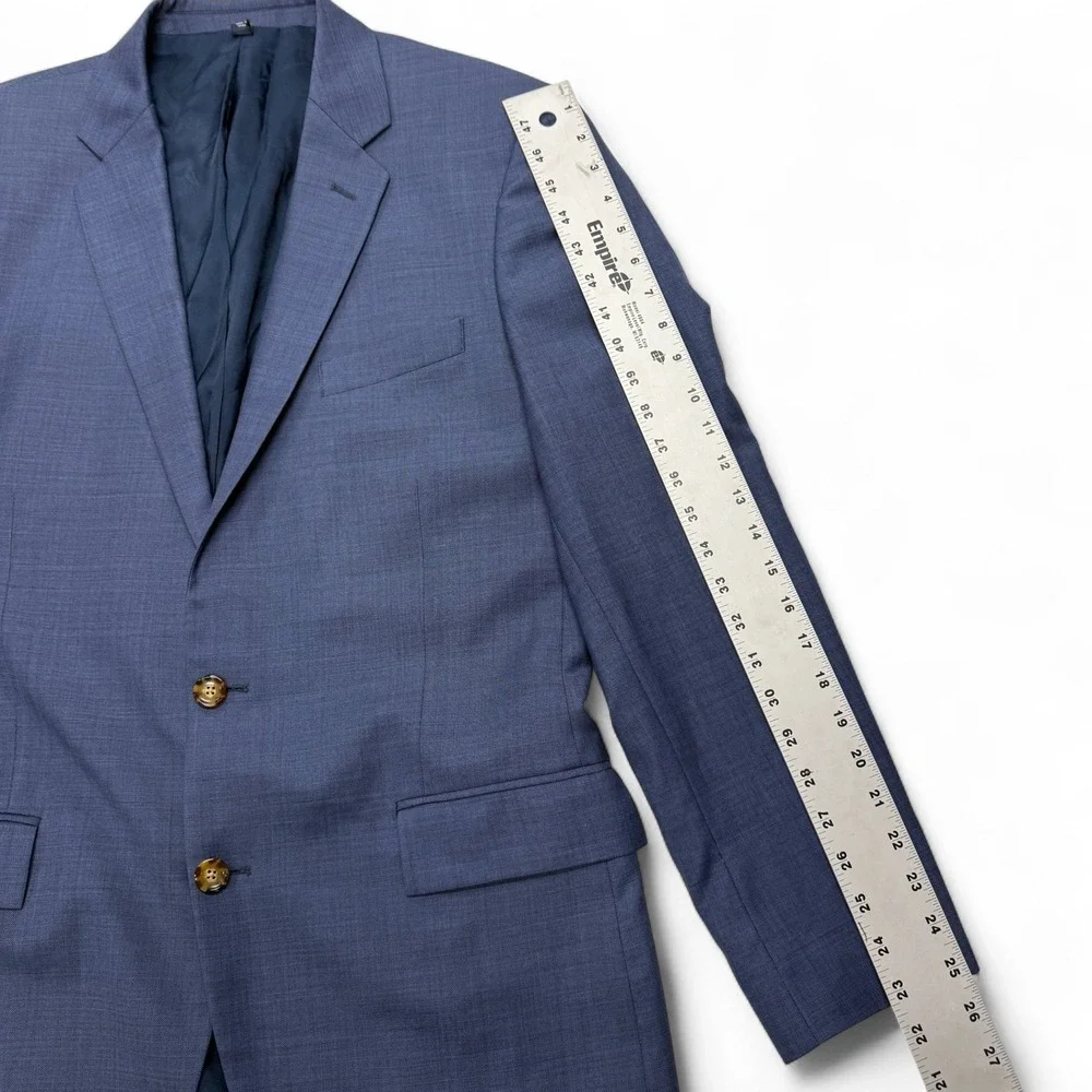 J Crew Thompson Blue Wool Blazer Jacket Suit Separate Mens 42L‎